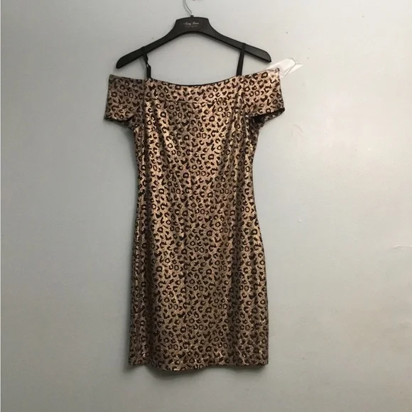 GUESS Tan Bodycon Mini Dress for Night Out - Picture 3 of 15
